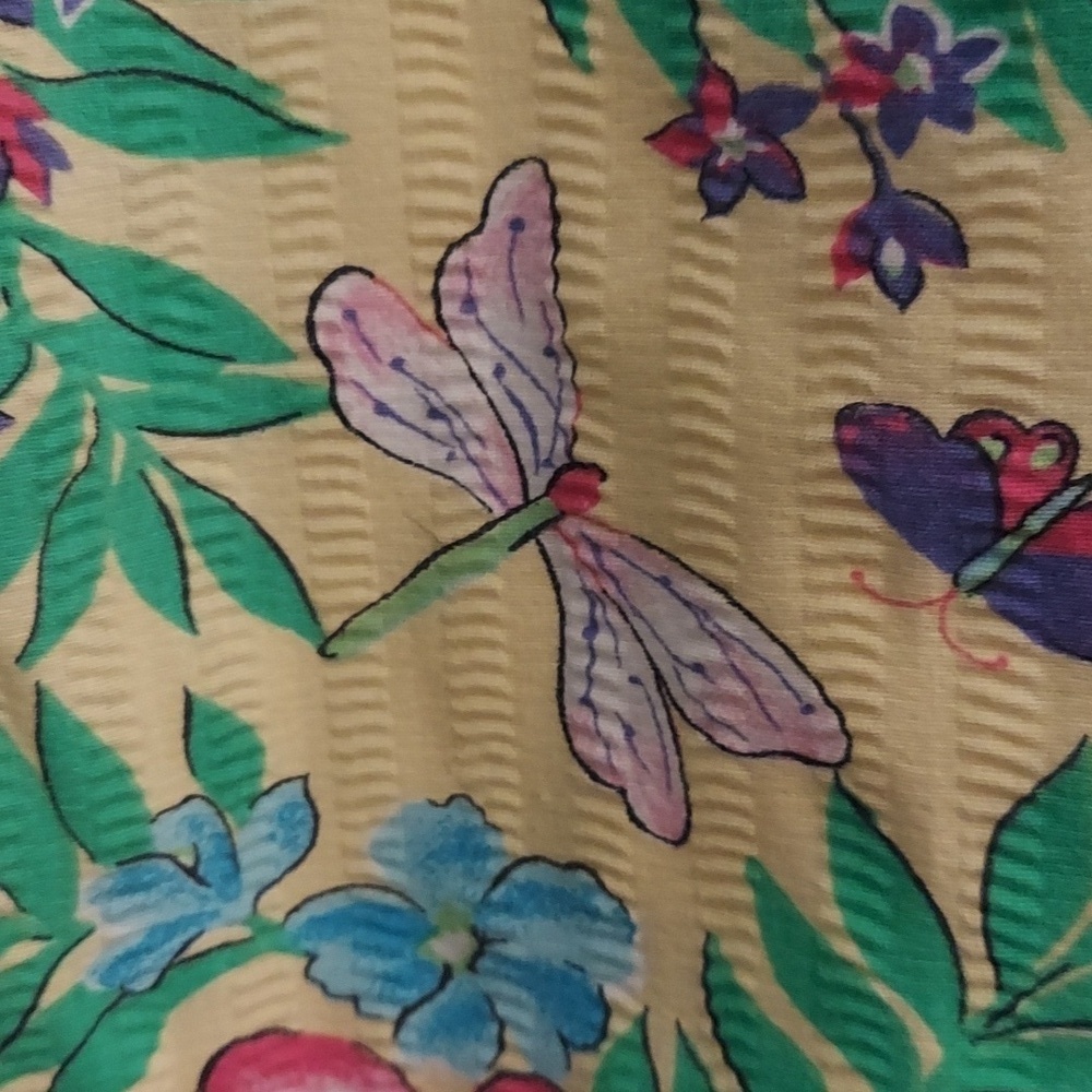 BLAIR Vintage 90's Button Down Faux Tank Floral Short Sleeve Top L Grandmacore - Picture 13 of 13